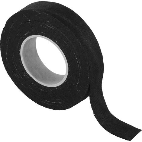EMOS Isolierendes Textilband 19 mm, Länge 10 m, Stärke 0,4 mm, schwarz, Asphalt Gewebeband UV-beständig, wasserdicht, , F6910 (1/5)