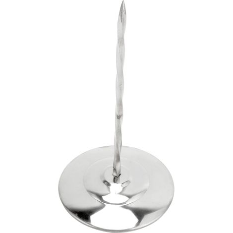 Porte-reçus en acier inoxydé épaissi, pic à bille ronde antidérapant pour restaurants, bars, cuisines (tige filetée argentée) (1/5)