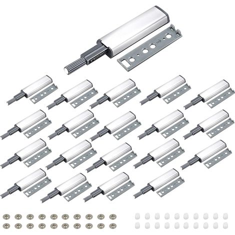 20 Stück Push-to-Open-Magnet-Schranktür-Magnetriegel, Stoßdämpferpuffer für Schrankschubladen, öffnet und schließt die Tür mit Druck für Schranktür, Schublade, Möbel und Schrank