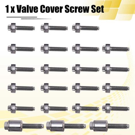 Kit de 22 vis de cache-culbuteurs en aluminium pour BMW E60 E61 E90 E91 Z4 11120409288 (1/5)