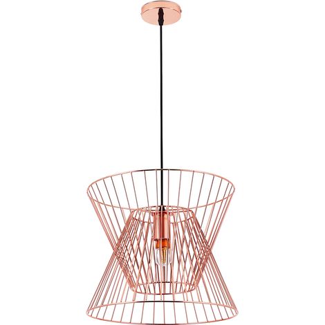 Retro-Deckenlampe - Hängeleuchte im Design - Lia Roségold