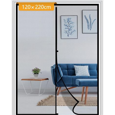 Magnetische Fliegengitter Tür 120x220cm ohne Bohren mit Klettverschluss und Winddicht (1/5)