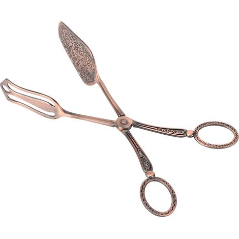 Pince à pain rétro en alliage de zinc élégante pour cuisine et pâtisserie, couleur bronze rouge (1/5)