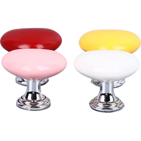 Pulsante di scarico per WC a forma di cuore colorato per bagno, accessorio per cassetta di scarico (4 colori per set)