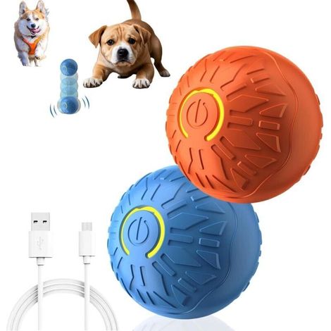 Set of 2 Interactive Dog Toys, Vibrating Dog Ball, Smart Bouncing Pet Ball (1/4)