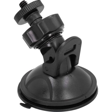 Support de caméra de voiture à ventouse avec vis 1/4" pour pare-brise, adaptateur pour DV GPS noir (1/5)