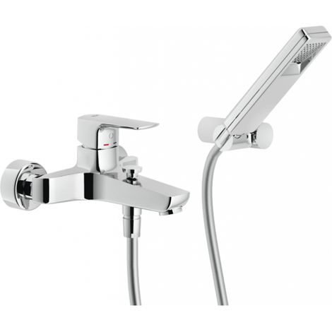 Monocomando esterno con set doccia per vasca. Nobili serie ACQUAVIVA VV103110CR Cromato - Ottone (1/3)