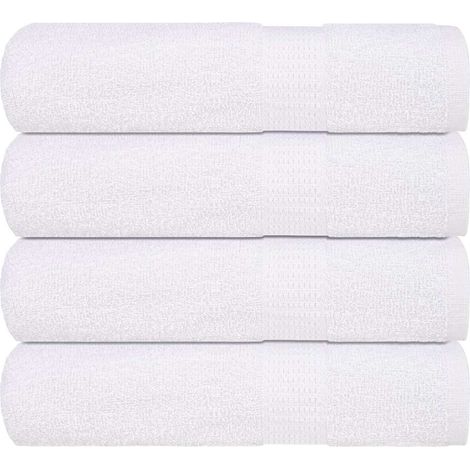 Serviettes de bain FROGN, lot de 4, blanches, 70 x 140 cm, 360 g/m²