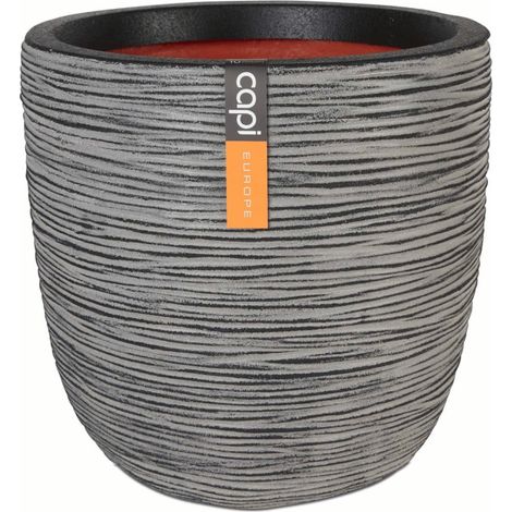 CAPI EUROPE Jardinière NATURE RIB - 43x41 cm - Anthracite