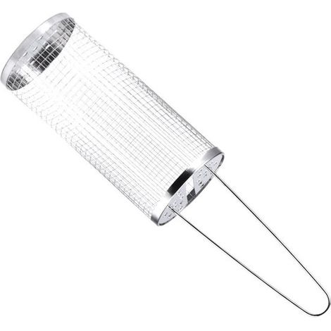 Cesta rodante para parrilla - acero inoxidable - para barbacoa y camping - para verduras, pescado y carne a la parrilla - 3799cm (1/5)