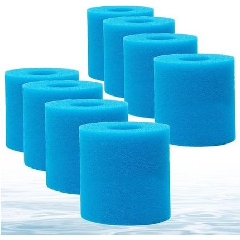 Cartouche Filtre Piscine - Éponge Filtrante Type H Lavable Réutilisable - Pour Pompe de Filtration Intex H - 8 Pièces