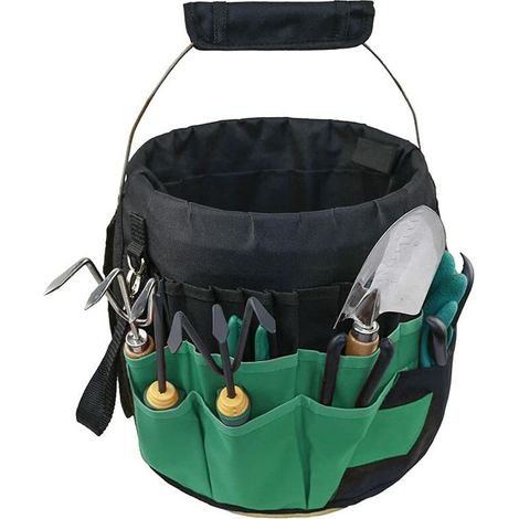 Outils de jardinage sac seau avec 42 poches-extérieur multifonctionnel meilleur oxford/toile robuste pour femmes hommes (1/5)
