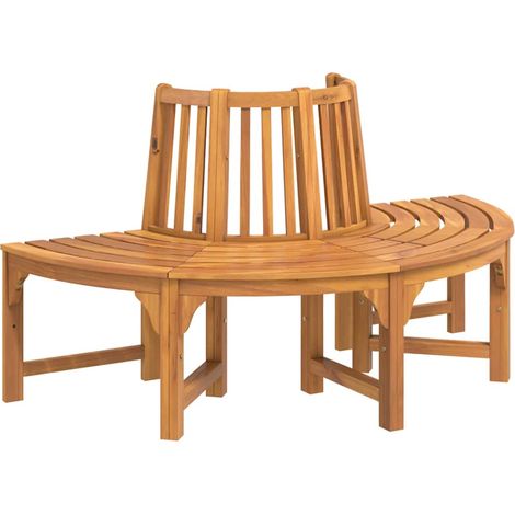 Maison Exclusive - Panchina Albero Semi Circolare Ø160 Legno Massello di Eucalipto (1/5)