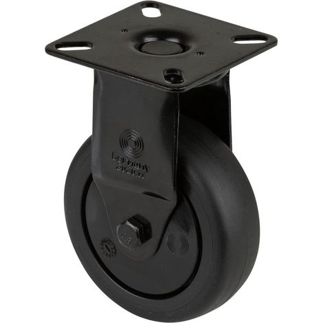 BS Rollen Bockrolle A810.A85.075, Durchmesser 75mm, B 25mm, 60kg mit Anschraubplatte, grau (1/2)