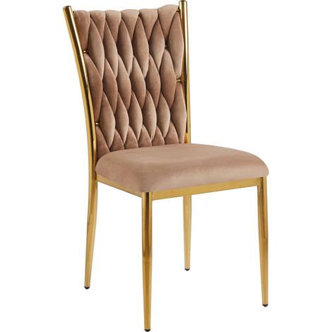 Sillas Comedor - Silla Wiwen Golden Terciopelo - Champán (1/5)