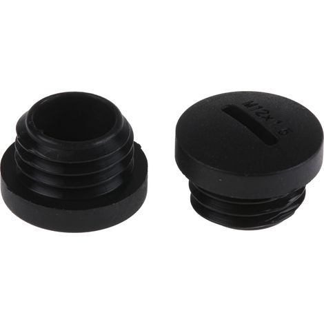 Bouchon obturateur RS PRO M12 x 1.5, Ø 11.7mm - 15mm en Nylon 66 ( Prix pour Paquet de 100 ) (1/4)