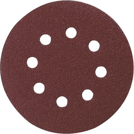 Makita – Feuille abrasive 125mm grain 100 – P43561 – Pour ponçage bois et métal – Avec bande auto-agrippante – Lot de 10 pièces