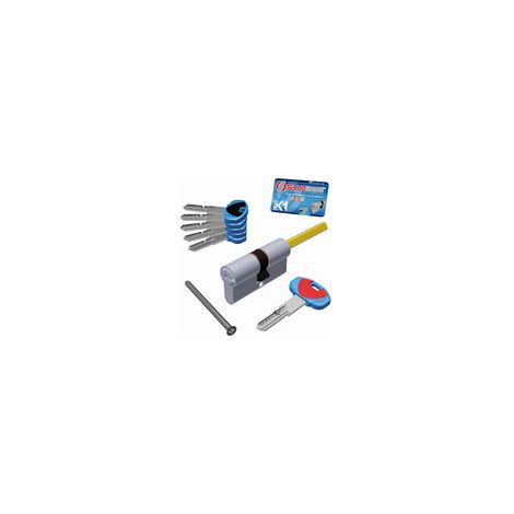 SECUREMME CILINDRO K1 5CH+1C 30+50 CROMO SAT POMOLO- 1,0 pz
