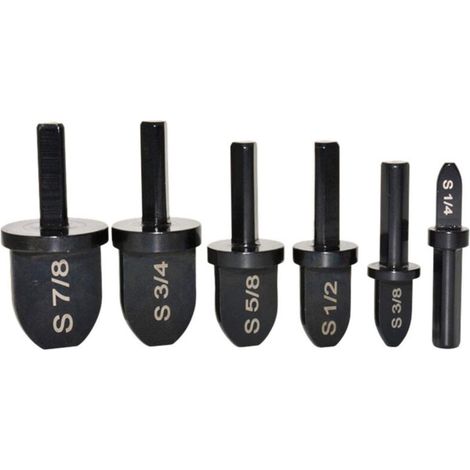 6-teiliges Crimpwerkzeug-Bohrer-Set, manuelles Kupferrohr-Crimpwerkzeug-Bohrer – Lagerstahl-Bohrer-Expander mit 7/8 Zoll, 3/4 Zoll, 5/8 Zoll, 1/2 Zoll, 3/8 Zoll, 1/4 Zoll Bisschen - Crezuo
