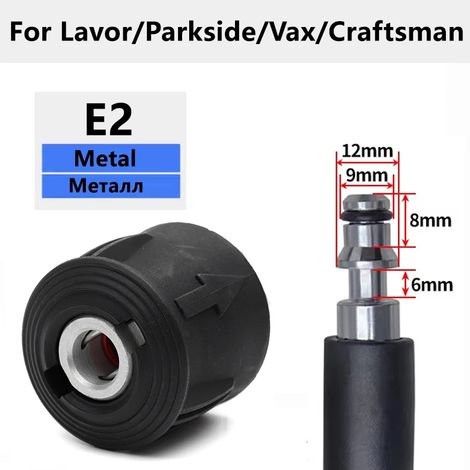 (E2) Adaptateur à raccord rapide pour nettoyeur haute pression, compatible avec pistolet et nettoyeur haute pression, raccord femelle M22 14 mm pour Karcher, Lavor et Bosch. (1/5)