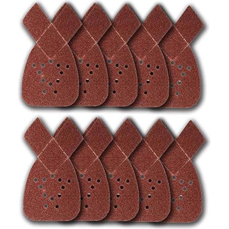 Lot de 10 feuilles abrasives pour ponceuse Black and Decker Grain 180 (1/5)