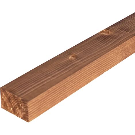 Lot de 9 Tasseaux Sapin Traité marron, L.2,40 m x l.5,75 cm x Ep.35 mm (1/5)