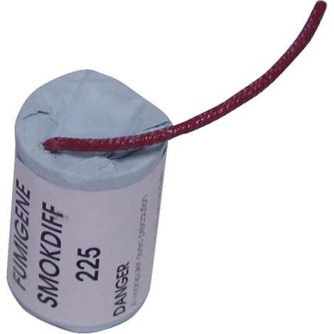 Détecteur de fumée cartouches fumigènes 225m³ – Volume de fumée 225m³ – Dimensions 30mm x 55mm – Durée émission 1 minute