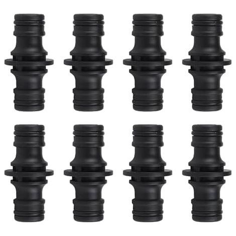 Pieces Double Hose Connector, Garden Hose Fitting for Car Washing and Connecting Tube (Black) - (1/5)