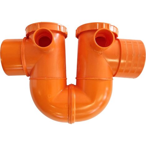 Sifone ad "U" con sfiato in pvc : Diametro - 160 (1/2)