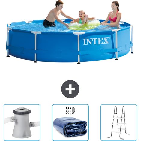 Piscine Intex Cadre Rond - 305 x 76 cm - Bleue - Incluse Accessoire CB83 (1/5)