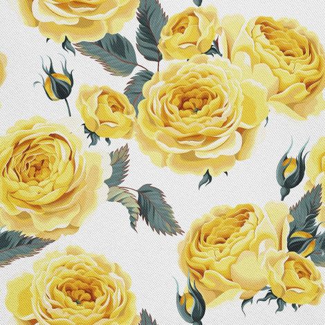 Outdoor dekostoffe oxford - Motiv gelbe Rosen 2 (1/5)