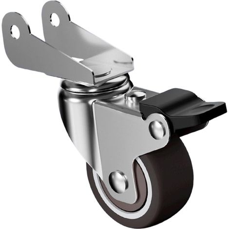 Roulettes robustes à platine de base métallique et mouvement flexible, (1/5)