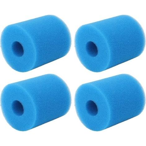 4-Piece Type H Pool Filter Sponge Cartridge, Replacement Foam Sponge for Pool Filter Cartridges for Pool Pump (1/5)