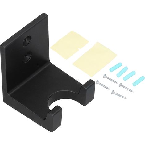 Support mural double usage pour porte-filtre sans fond, en alliage d'aluminium et viscose perforée, noir. (1/5)