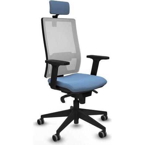 piqueras-y-crespo Chaise de bureau moderne bleu ciel (1/3)