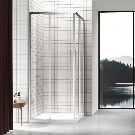 Cabina Box Doccia Angolare 70x100 Cm Trasparente Anticalcare Scorrevole Lux (1/2)