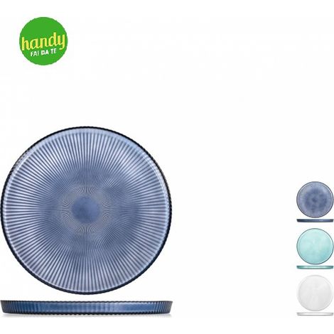 Piatto frutta Seashell Wall H&H Ø 21 cm in vetro colori assortiti