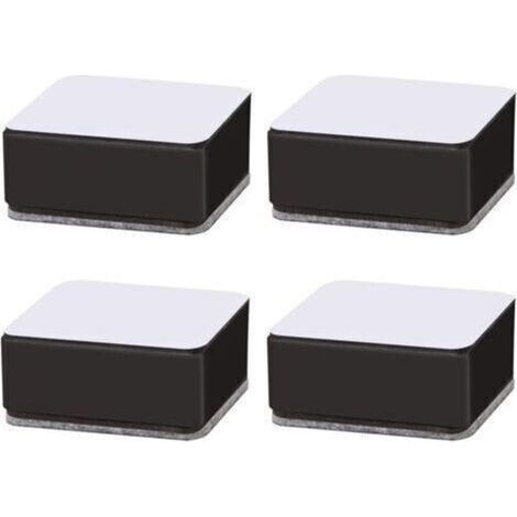 Rehausseurs de meubles auto-adhésifs – Acier carbone – Augmente la hauteur de 3 cm – Lot de 4 pour lit, canapé, table basse (1/5)