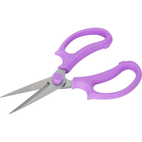 Gartenschere aus legiertem Stahl, Blumenschere für Topfpflanzen, ergonomisches Gartenschneidewerkzeug, lila (1/5)