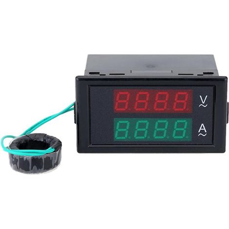 Voltmètre-ampèremètre numérique à double LED, testeur de tension et d'ampérage CA 300 V 100 A (1/5)