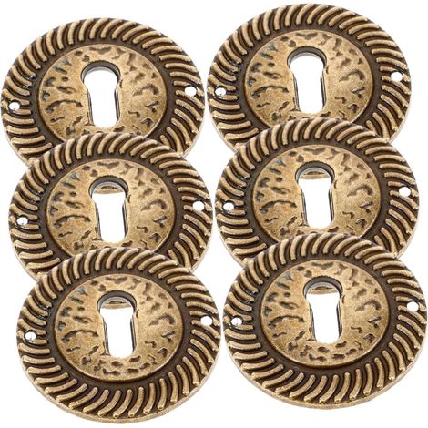 Toddmomy Lot de 6 plaques recouvrement serrure vintage, rosaces (1/5)