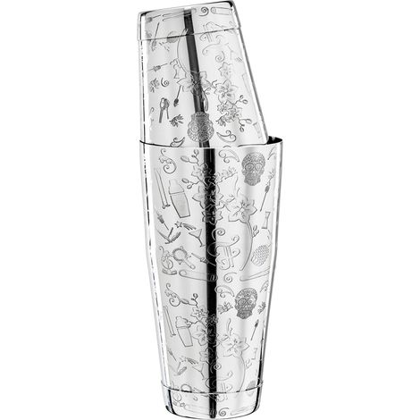 Cocktail shaker - Collabo TIN oN TIN Edelstahl - 28oz/18oz - mit Gravur - Limited Edition