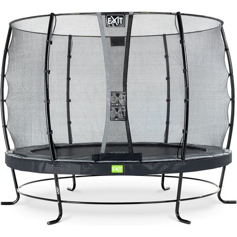 EXIT Elegant Trampoline 10ft with Economy Safety Net – Black