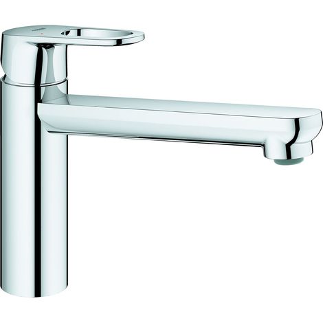 Robinet évier de cuisine Start Flow, mitigeur monocommande avec mousseur économique d'eau, rotation 140°, installation rapide, chromé, 31691000 (1/5)