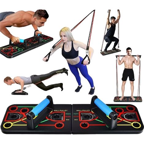 Planche à Pompes, Plastique ABS de Haute Qualité, 60 x 40 cm, Jusqu'à 113 kg, Multicolore, Portable et Léger (1/5)