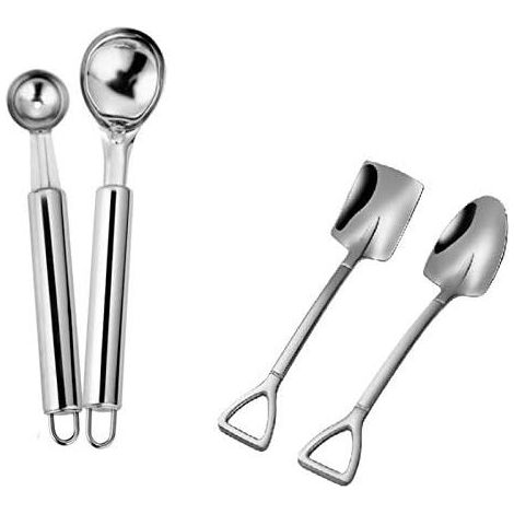 Set mit 4 Eiskugelportionierern aus Edelstahl 304 (1/5)