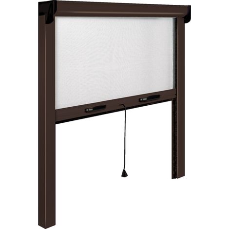 ZANZARIERA A RULLO IN KIT 140X170H VERTICALE X FINESTRE MARRONE riducibile