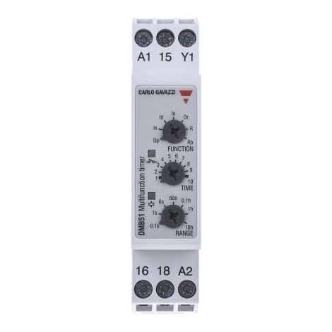 Relais temporisé Carlo Gavazzi, 24  240 V ac, 24V c.c., Rail DIN, 2 contacts ( Prix pour 1 )