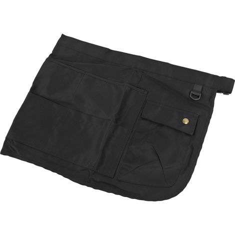 Ceinture porte-outils demi-tablier ajustable avec plusieurs poches, idéale pour le jardinage et le maquillage. (1/5)
