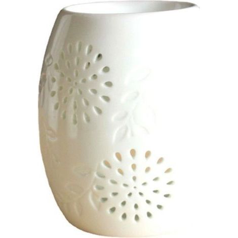 Lampe à arôme florale creuse en céramique Diffuseur d\'huile Four Brûleur d\'encens en céramique Romatherapy (1/4)
